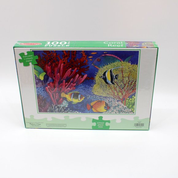 Melissa Doug 100-Piece Coral Reef Jigsaw Puzzle - Picture 2 of 2